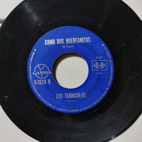 Disco 45 Rpm: Los Terricolas- Una Carta