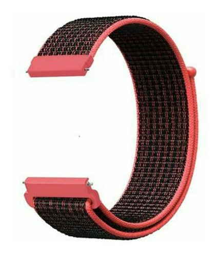 Pulseira Nylon Bight Pinos Engate Rápido Cor Negro Orange Largura 22 mm