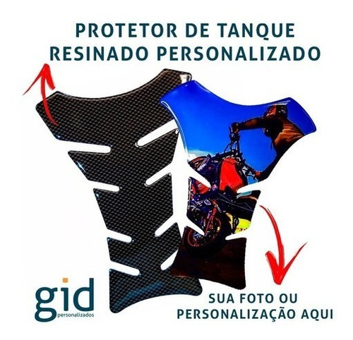 5 Unidades Adesivo Moto Personalizado Protetor De Tanque 