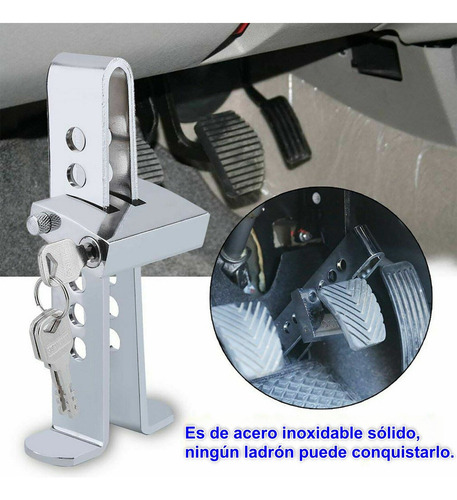 Bloqueador Traba Pedal Auto Antirrobo Seguridad + Candado