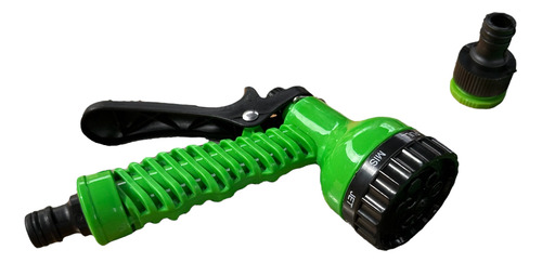 Manguera De Riego Extensible Retractil 23 Metros 7 Funciones Color Verde