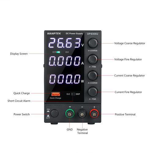 Wanptek Dps305u 0-30v 0-5a 150w Fuente De Alimentación Cc Co