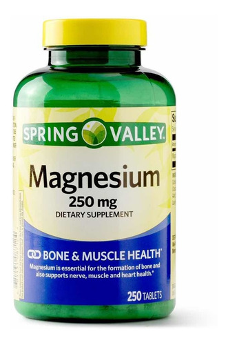 Spring Valley Magnesium Tablets, 250mg, 250 Tabletes