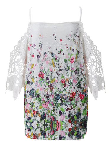 Blusa Con Hombros Descubiertos Para Mujer Con Cuello En V Y