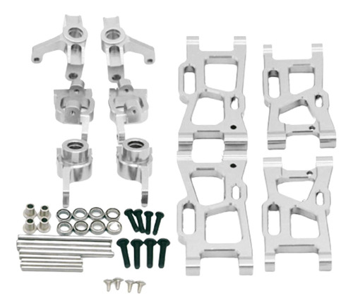 Kits De Metal Rc C-hub Carrier Brazo Oscilante 1/12 Plata