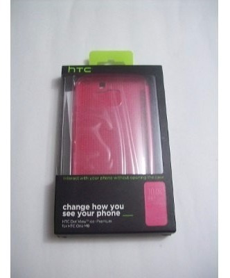 Estuche Orig Htc One M9 Dot View Ice Prem Pink+ Prot Pantall