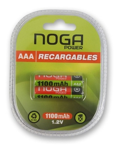 Pilas Recargables Aaa Blister X2 Unidades Noganet