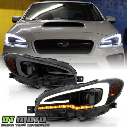 Par Faros Negro Ahumado Led Subaru Wrx Eyesight 2021 2.0l