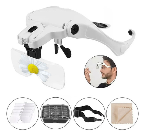 ** Lentes Lupa Luz Led, Pestañas, Dental.5 Lentes