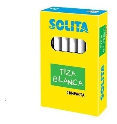 Tiza Blanca Solita Compacta (10 Unidades)