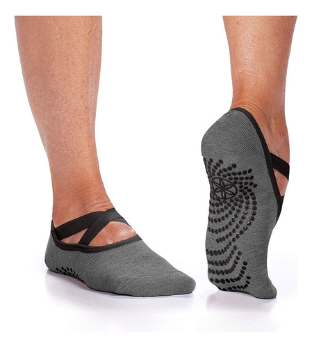 Gaiam Yoga Barre Socks - Non Slip Sticky Toe Grip Accessorie