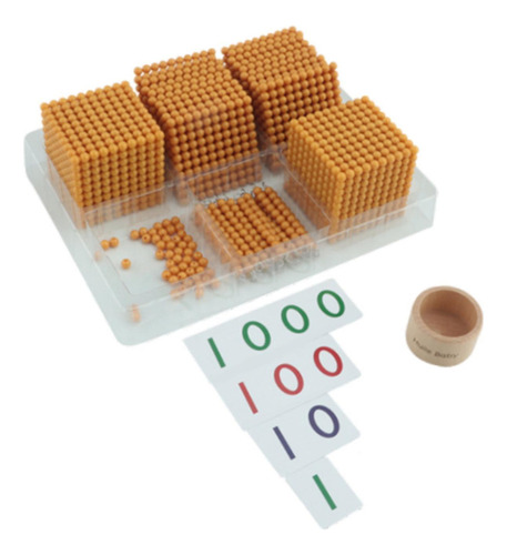 M Banco De Matemática Montessori Golden Beads Jogo De Banco