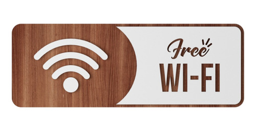 Placa De Wi-fi Wifi Indicativa Sinalização Mdf Especial