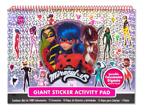 Cuaderno Gigante Actividades Ladybug + 1,000 Calcomanías