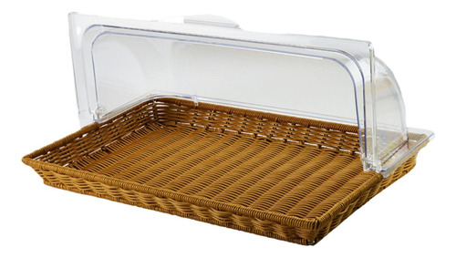 Cesta De Pan Tejido De Ratán Imitación, 53cmx33cmx26cm