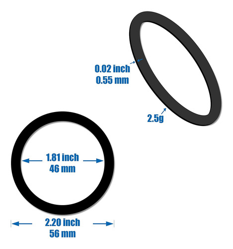 Anillo Carga Magnética Inalámbrica Adhesivo Aro Con Magsafe Negro