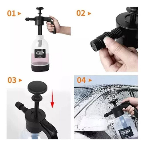 Pulverizador De Espuma Con Bomba De Lavado De Autos, Saiviek Espumadora Automotriz 2 Litros, Botellas De Pulverizador A Presión Para La Limpieza, Jardinería, Lavado De Automóvile