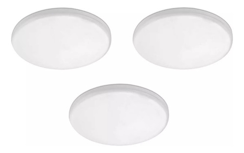 Panel Led 12w Embutido Ajustable Redondo 12cm Luz Neutra X3