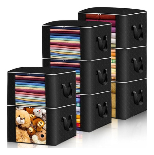 8 Pcs Cajas De Almacenamiento De Gran Capacidad Plegable