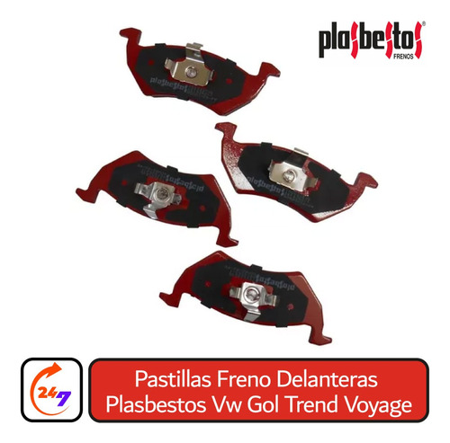 Pastillas Freno Delanteras Plasbestos Vw Gol Trend Voyage