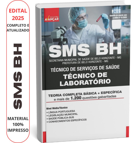 Apostila Sms Bh 2025 - Técnico De Laboratório