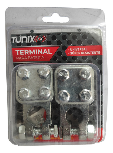 Terminal Para Batería Universal, 2 Piezas, Plomo, Cuadradas