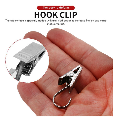 50 Clips, Ganchos Y Anillos En C De Acero Inoxidable.
