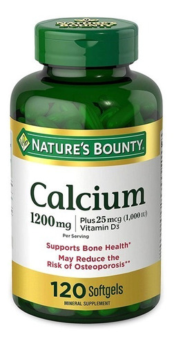 Calcio 1200mg X 120 Cápsulas Mas Vitamina D3 Envío Gratis