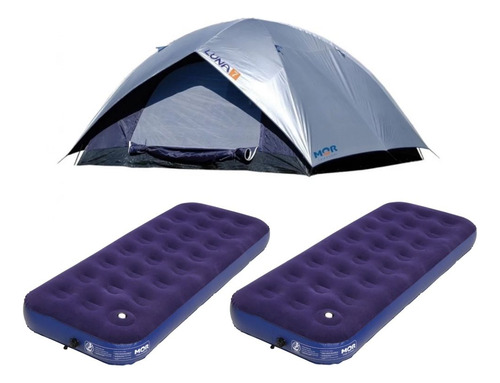 Kit Barraca Luna 7 Com Sobreteto + 2 Colchões Infláveis