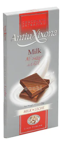 Chocolate Antiu Xixona Sin Azucar Leche 125gr