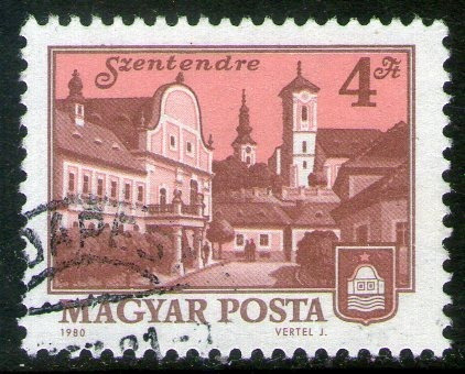Hungría Sello Usado Iglesia Y Ayuntamiento Szentendre 1980 