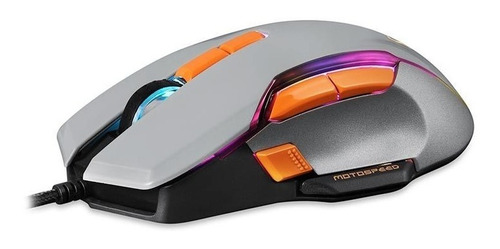 Imagen 4 de 7 de Mouse Gamer Motospeed V90 Grey Rgb Pc Ps4