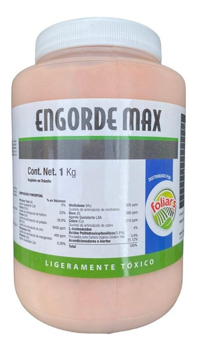 Engorde Max, Potasio Organico Llenador De Fruto 1 Kg