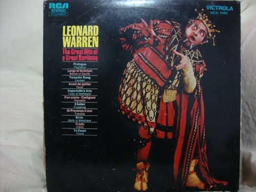 Vinilo Leonard Warren The Great Hits Baritone Cl1