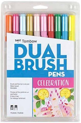 Set De 10 Marcadores Tombow Dual Brush Celebration