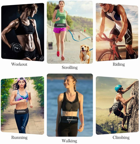 Imagen 5 de 10 de Cangurera Deportiva Impermeable,ideal Para Celular/audífonos