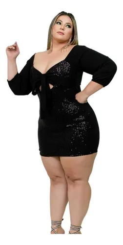 Vestido plus size colado 2025