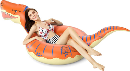 Jasonwell Tubo Flotador Inflable De Dinosaurio Para Ninos...