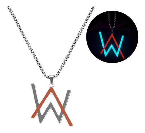 Collar Dije Alan Walker Dj  Brilla En La Oscuridad Hombre