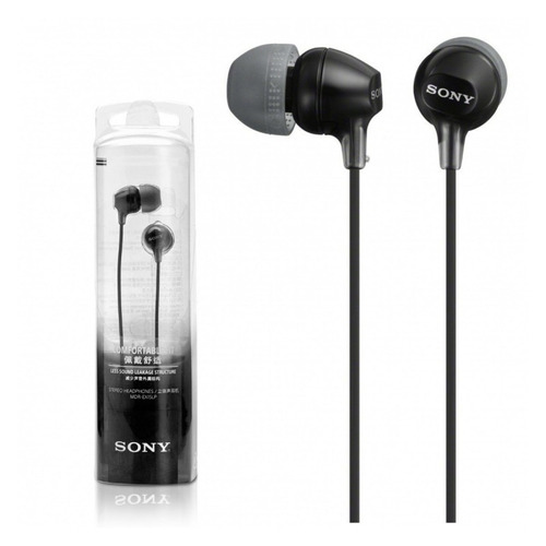 Fone De Ouvido Estéreo Intra-auricular Sony Mdr Ex15lp Preto