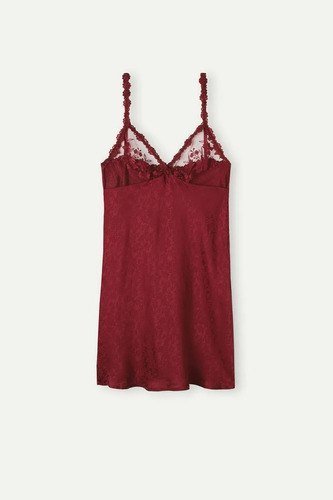 Camisola Intimissimi Em Cetim De Viscose In Full Bloom Renda
