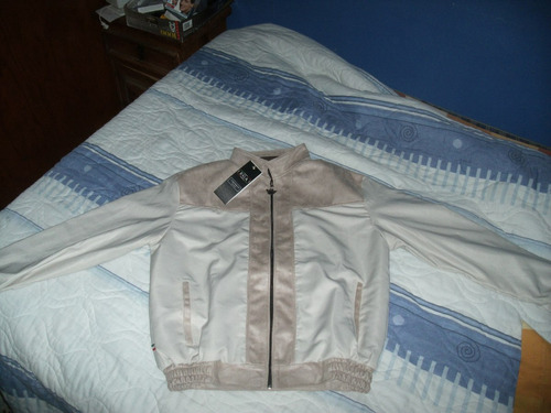 Chamarra Beige Gamuza Emporio Giorgio Armani