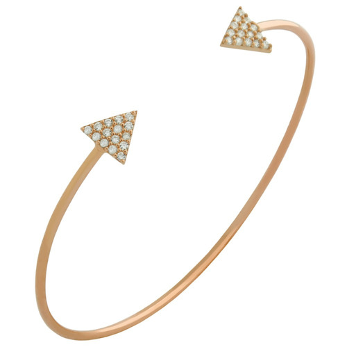 Rose Gold Plated Triangle Bangle