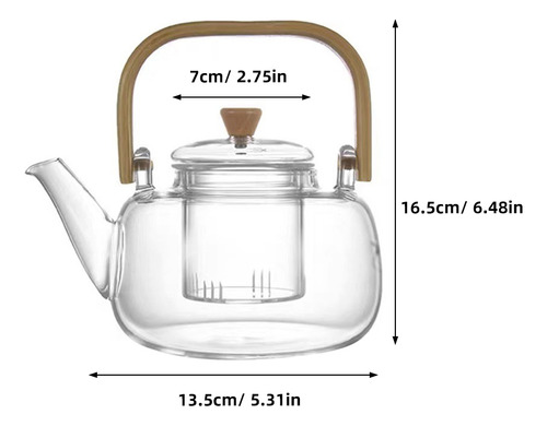 Tetera De Vidrio Multiusos, Tetera De Oficina, Té Transparen