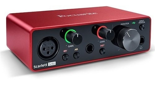 Interfaz Focusrite Scarlett Solo 3ra Generacion Musicapilar