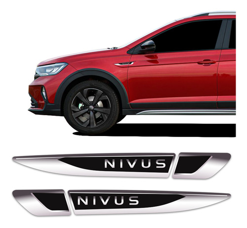 Aplique Lateral Nivus 2020 2021 Volkswagen Emblema Resinado