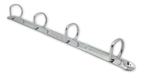 Ferragem 4 Argolas 16mm Cromada Tipo D Para Fichário E Pasta