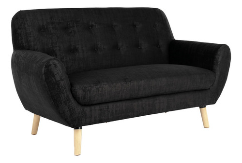 Love Seat Vara Negro Këssa Muebles