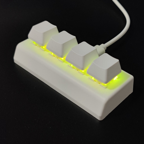 Teclado Programable De 4 Teclas, Interruptor Rojo Ctrl C V E