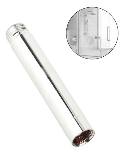 K Tubo Redondo De Extensión De Ducha De Acero Inoxidable De